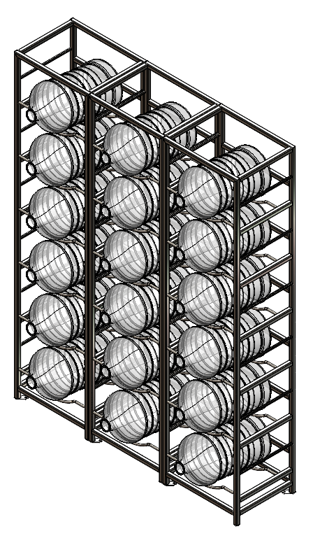 A0003668-带多个架子的水瓶储存架
